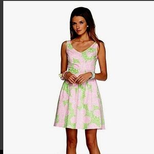 Lilly Pulitzer Lexington Dress Limeade Cheat Ya-Size 00(XXS)